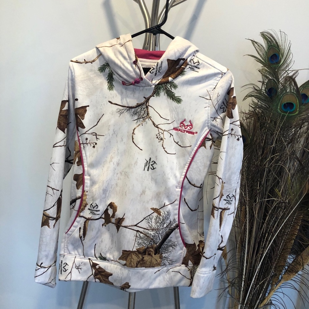 Real tree white camo sweater